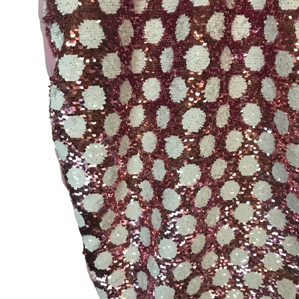 Cynthia Rowley Kids Mermaid Tail Blanket Pink White Sequin Polka Dot‎ Fleece